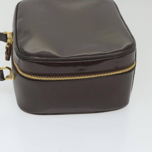 GUCCI Hand Bag Enamel 2way Brown 001 270 0323 Auth 59717 - Picture 4 of 16